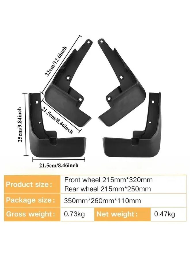 4 قطع حاجز الطين الأمامي والخلفي للعجلات لسيارة سوبارو أوت باك 2021-2024، متين وتركيب مباشر - Image 4