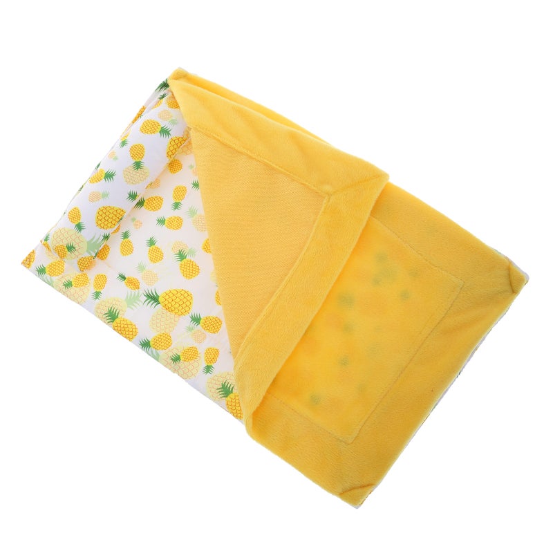 Reptile Sleeping Cushion Reptile Sleeping Blanket with Pillow (Yellow) - Image 1