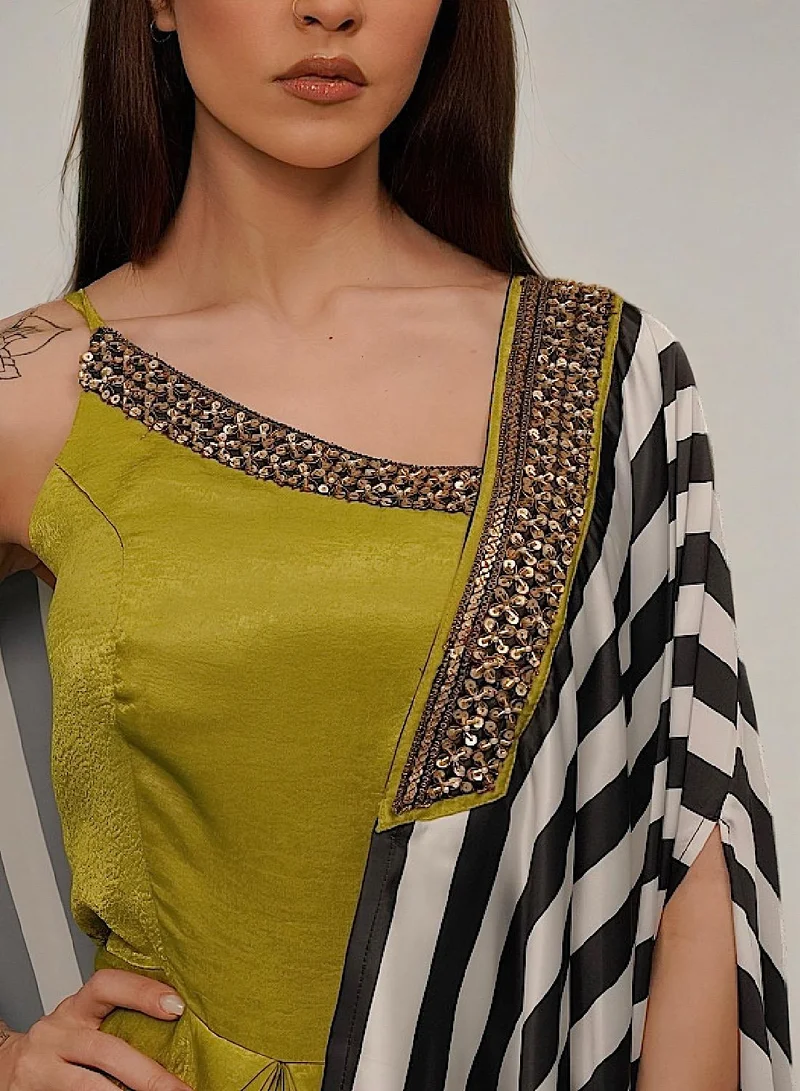 Ecstacy  Pleated dress Cape set for Women | Best Price UAE