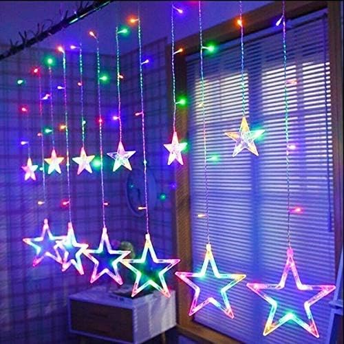 MIRADH 12 Stars 138 Led 8 Mode Controller Curtain String Lights Led Lights for Home Decoration, Diwali Lights for Decoration for Home, led Strip Lights, Fairy Lights RGB (Multicolor) (MRD-Star-6+6-M) - Image 2