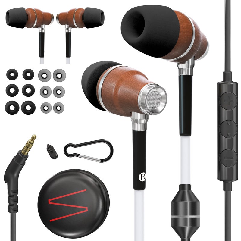 Symphonized Premium Airtube Headphones EMF Earbuds, 3D Sound, Microphone Volume Control, 8mm Bass Drivers Granting High Audio Quality 3.5mm Audio Jack - Image 1