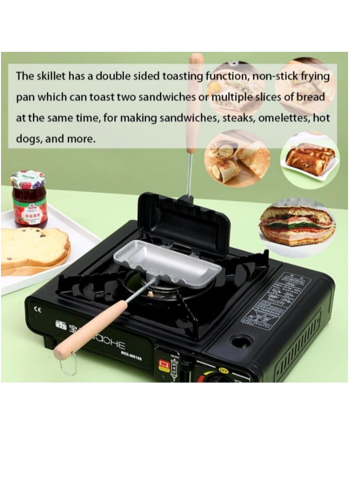 OASIS-TH Sandwich Frying Pan, Aluminum Baking Disk Flip Frying Pan Suitable For Grilled Cheese, Pancakes, Omelettes, Hot Dogs, Bread And Toast - Image 2