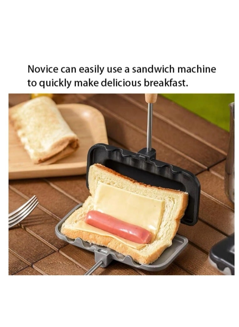 OASIS-TH Sandwich Frying Pan, Aluminum Baking Disk Flip Frying Pan Suitable For Grilled Cheese, Pancakes, Omelettes, Hot Dogs, Bread And Toast - Image 3