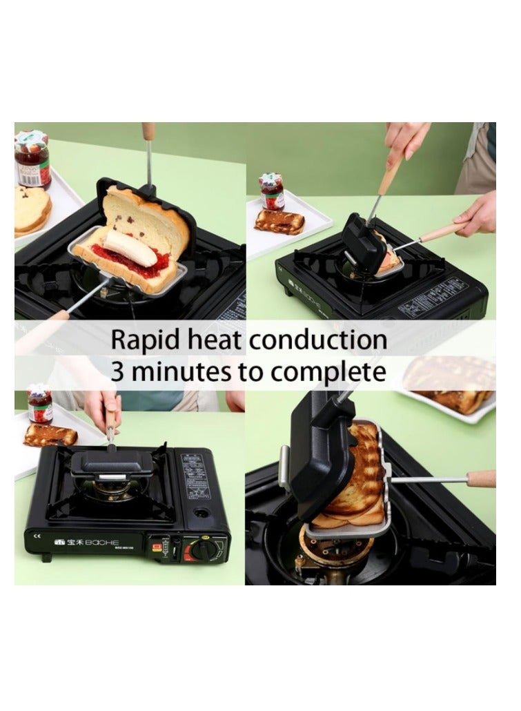 OASIS-TH Sandwich Frying Pan, Aluminum Baking Disk Flip Frying Pan Suitable For Grilled Cheese, Pancakes, Omelettes, Hot Dogs, Bread And Toast - Image 4
