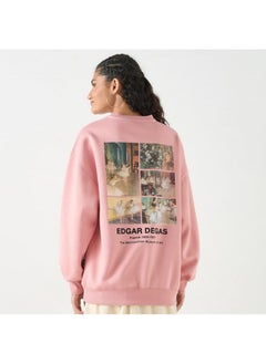 SP Characters Edgar Degas Print Sweatshirt with Long Sleeves and Crew Neck  - Image 3