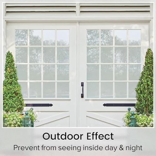 WALLTON Privacy Vinyl Frosted Window Film Glass Sticker Self-Adhesive Film Tint Wallpaper Opaque Sheet for Glass Privacy Cover Window, Door, Office, Home.| Anti-UV. (16x36 Inch, White Frost) - Image 5