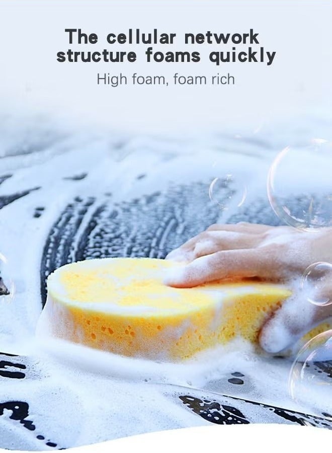 5PCS Car Wash Sponge, Large Multi Use Sponges for Cleaning,High Foam Scrubber Kit, Sponges for Dishes, Tile, Bike, Boat, Easy Grip Sponge for Kitchen, Bathroom, Household Cleaning（Random Color） - Image 3