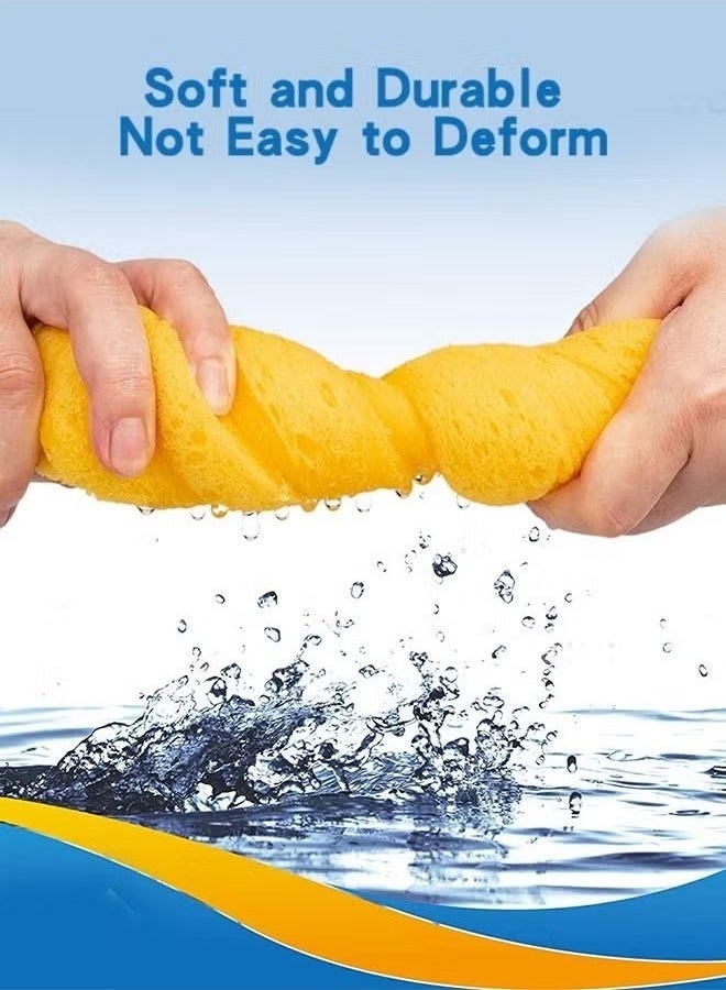 5PCS Car Wash Sponge, Large Multi Use Sponges for Cleaning,High Foam Scrubber Kit, Sponges for Dishes, Tile, Bike, Boat, Easy Grip Sponge for Kitchen, Bathroom, Household Cleaning（Random Color） - Image 5