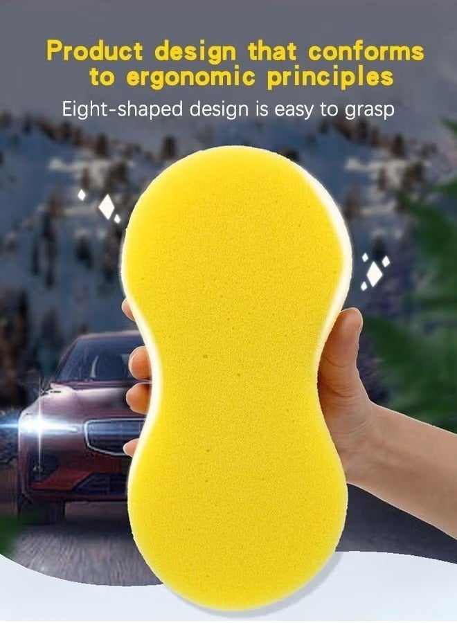5PCS Car Wash Sponge, Large Multi Use Sponges for Cleaning,High Foam Scrubber Kit, Sponges for Dishes, Tile, Bike, Boat, Easy Grip Sponge for Kitchen, Bathroom, Household Cleaning（Random Color） - Image 4