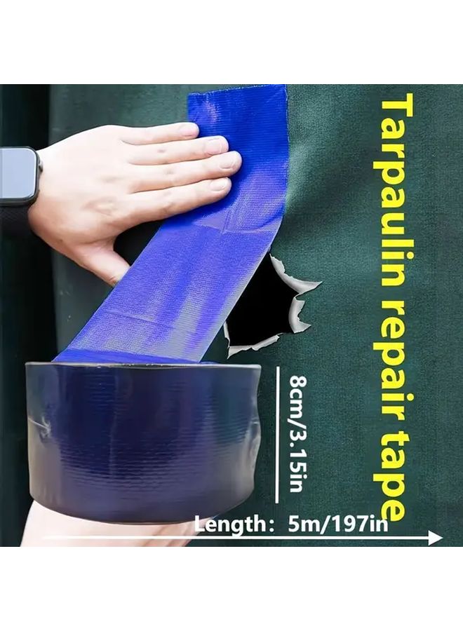 Heavy Duty Fiberglass Repair Tape 5cm x 5m Blue Waterproof Strong Adhesive for Tarps Tents Outdoor - Image 5