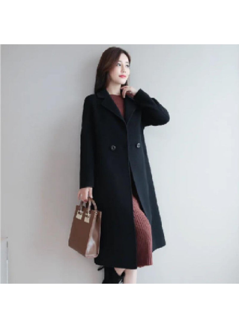 Generic - Original Size Woolen Coat Womens Outerwear Spring Autumn Medium Length plus Size Korean Style Loose Coat Comfortable Casual Camel - Image 1