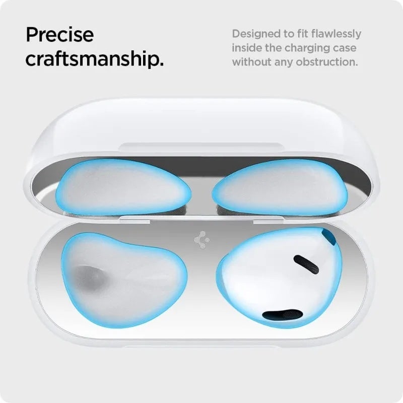 Metal Dustproof Sticker for Airpods Pro Headphone Covers for Airpods Pro 3 2 Headphones Case Protective with Cleaning Brush - Image 4