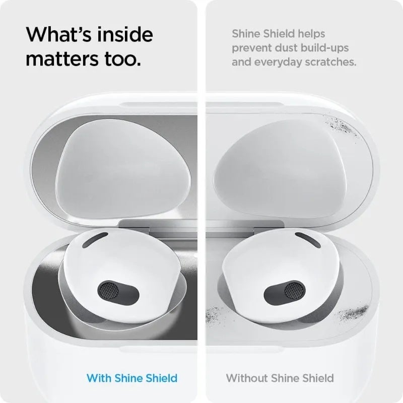 Metal Dustproof Sticker for Airpods Pro Headphone Covers for Airpods Pro 3 2 Headphones Case Protective with Cleaning Brush - Image 3