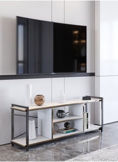 AGD TV table with a beautiful and modern design made of wood and metal legs  - Image 5