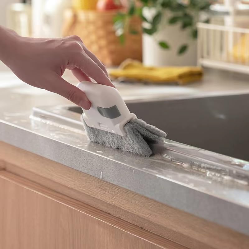 SIMXEN 2 in 1 Multifunctional Groove Cleaning Brush Window Sliding Door Track Cleaning Brush with Dust Collector,Cleaning Brush for Door and Window Gaps,Ideal Cleaning Tool for Doors and Window - Image 3