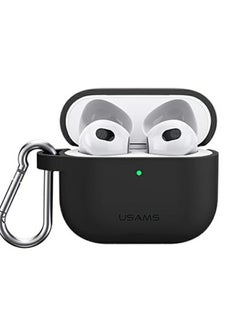 Usams USAMS US-BH741 Silicone Protective Cover for Apple AirPods 3  Black  - Image 1