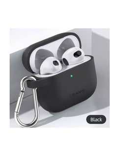 Usams USAMS US-BH741 Silicone Protective Cover for Apple AirPods 3  Black  - Image 3
