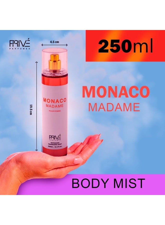 PRIVE Monaco Madame Fragrance Mist For Women 250ml - Image 2