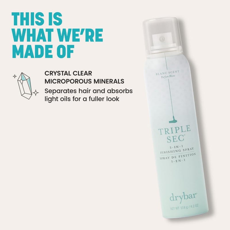 Drybar Triple Sec 3-in-1 Finishing Spray - Full Size, Lush Scent | Adds Texture, Amplifies and Refreshes Hair for Fuller Styles & Absorbs Light Oils, All Hair Types - Image 4