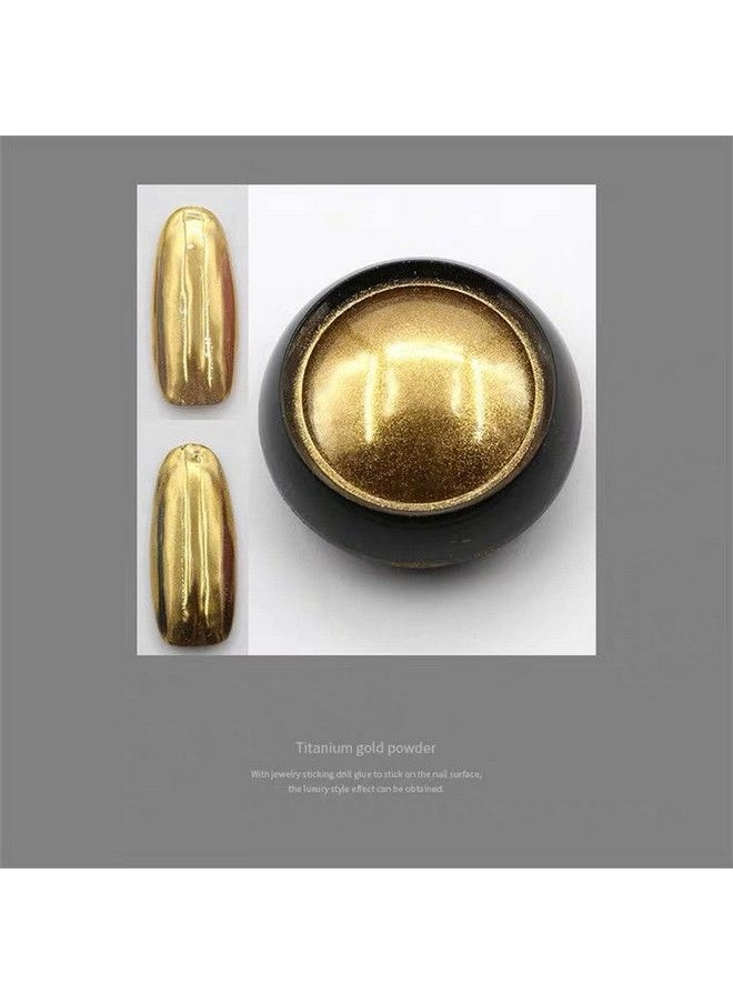 Vonrui - Holographic Mirror Nail Powders Chrome Gold Effect Pure Metallic Dust Sequins Uv Gel Nail Chrome Pigment For Nail Art Decoration - Image 1