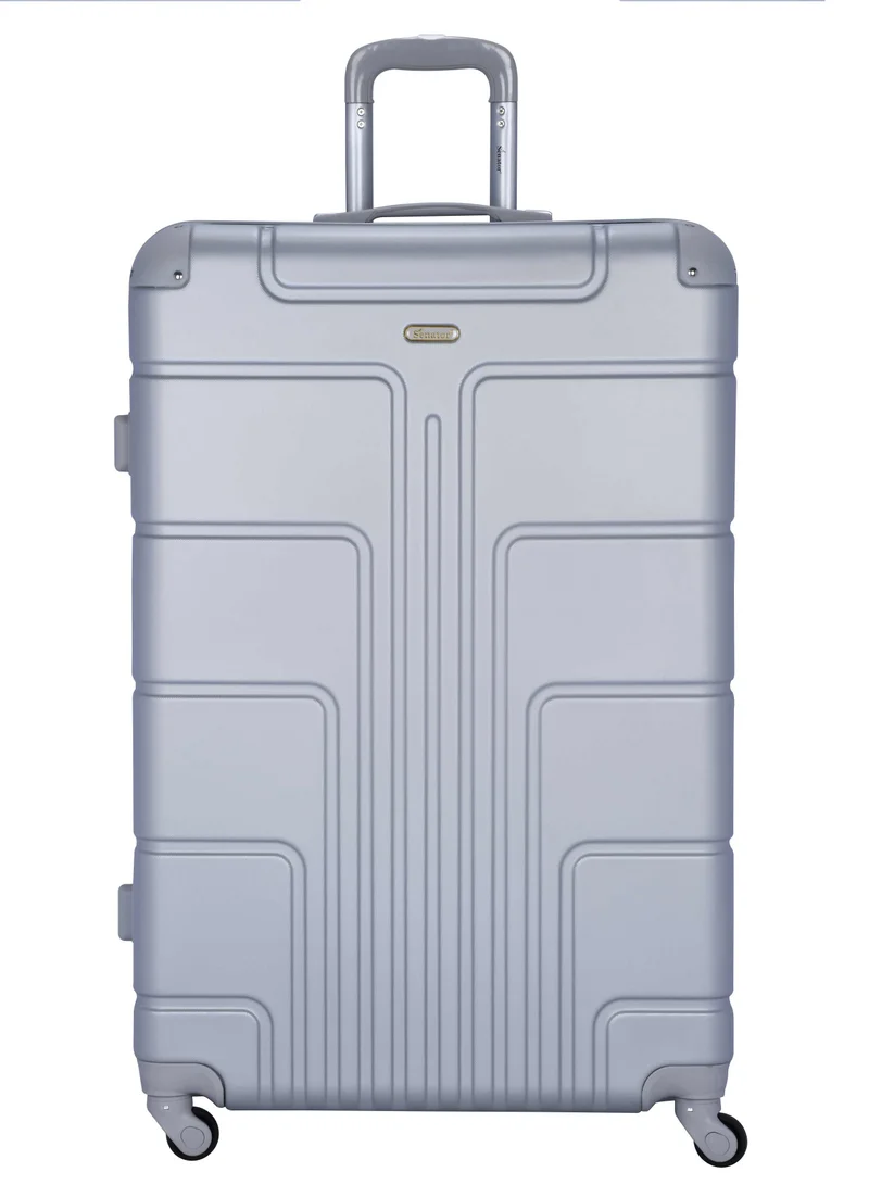 SENATOR Hard Case Travel Bag Trolley Luggage Set of 3 ABS Lightweight Suitcase with 4 Spinner Wheels A1012 Silver