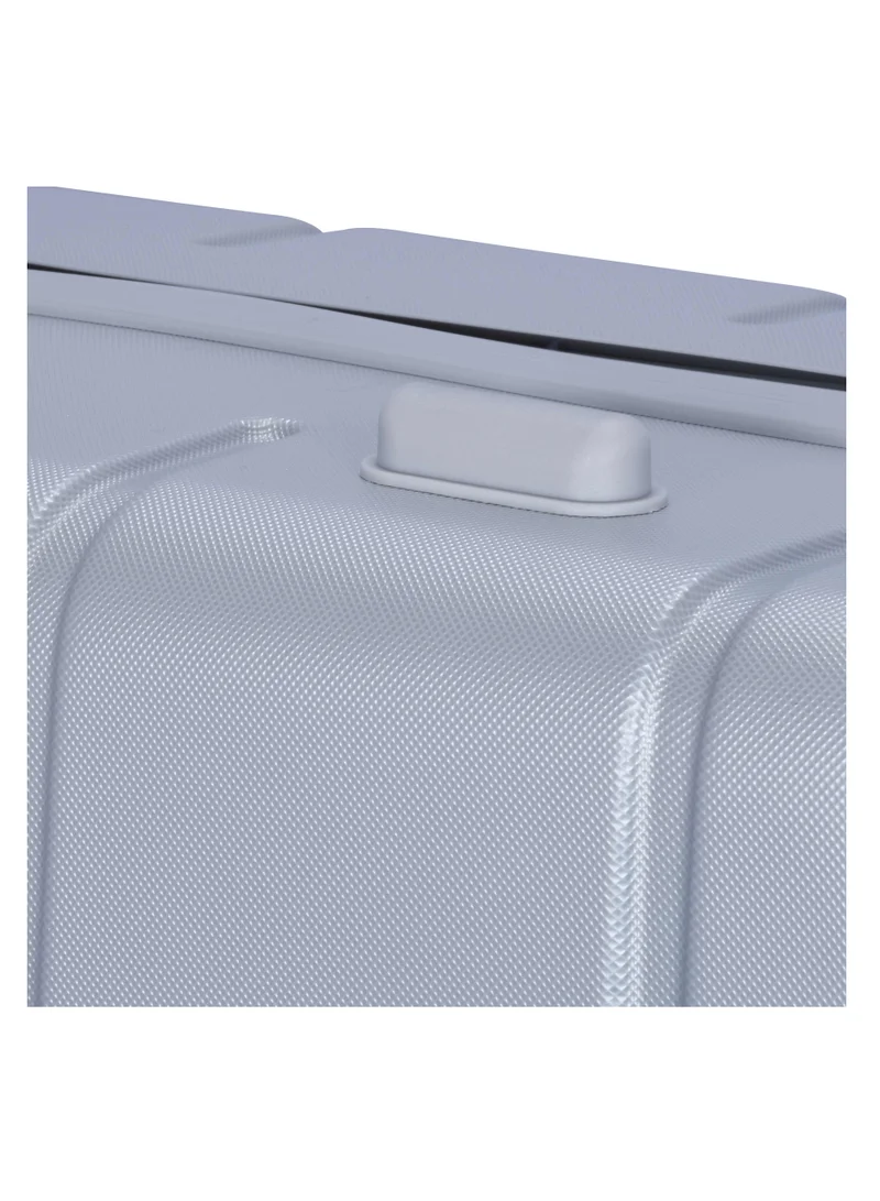 SENATOR Hard Case Travel Bag Trolley Luggage Set of 3 ABS Lightweight Suitcase with 4 Spinner Wheels A1012 Silver