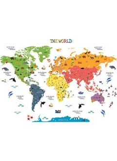 NIBEMINENT Kids Educational Removable World Map Multicolour  - Image 1