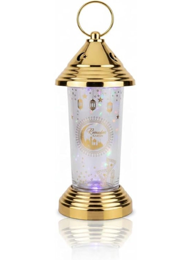فانوس رمضان من الستانلس ستيل مع إضاءة LED