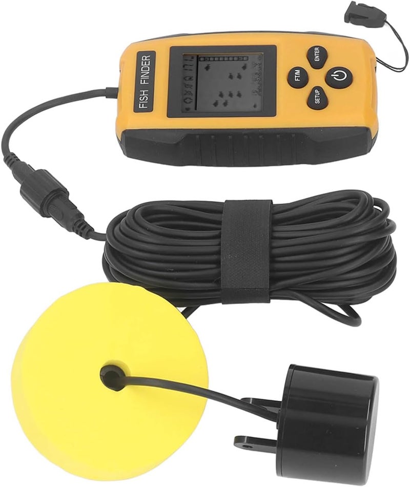 Jeanoko Portable Ultrasonic Fish Detector with LCD Display for Kayak and Offshore Fishing, 200kHz Sonar Sensor Underwater Depth Finder for 4-5 Hours, ABSDetector - Image 5