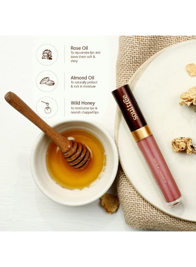 SoulTree Ayurvedic Lip Gloss - Sunshine Colour(201), 5 g - Image 4