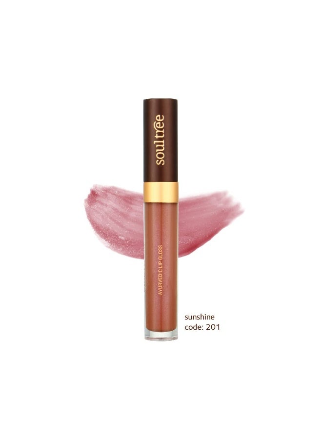 SoulTree Ayurvedic Lip Gloss - Sunshine Colour(201), 5 g - Image 3