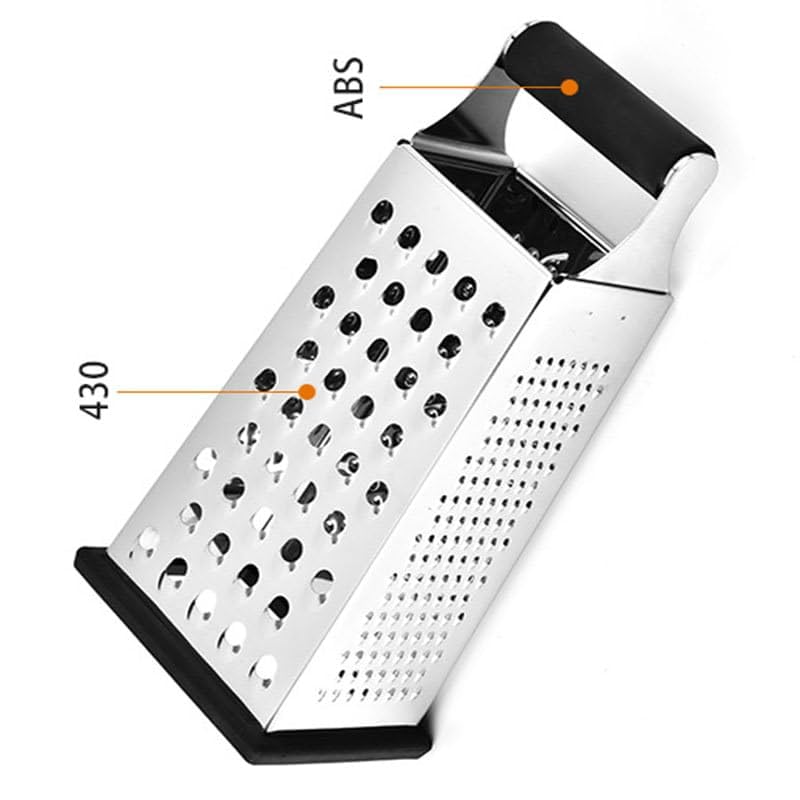 SYGNIUS 4-Sided Stainless Steel Multipurpose Grater and Slicer Wood Finish for Cut Vegetables, Ginger,Cucumbers, Carrots, Potatoes (4 in 1 Grater) - Image 3
