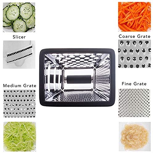 SYGNIUS 4-Sided Stainless Steel Multipurpose Grater and Slicer Wood Finish for Cut Vegetables, Ginger,Cucumbers, Carrots, Potatoes (4 in 1 Grater) - Image 2
