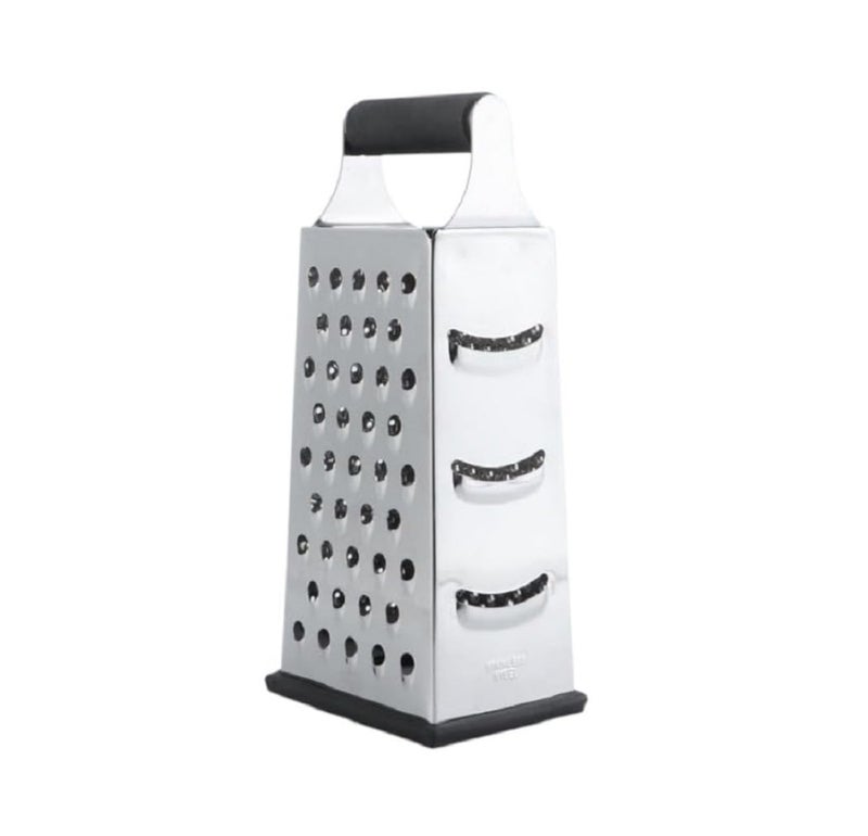 SYGNIUS 4-Sided Stainless Steel Multipurpose Grater and Slicer Wood Finish for Cut Vegetables, Ginger,Cucumbers, Carrots, Potatoes (4 in 1 Grater) - Image 1