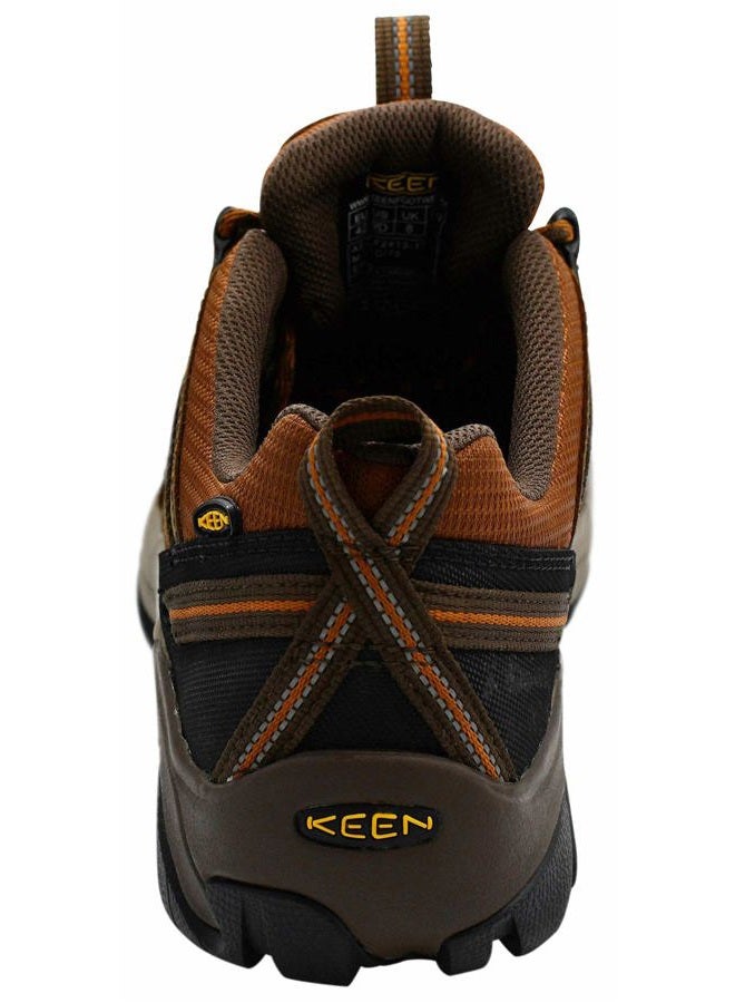 KEEN Utility أحذية عمل للرجال برباط منخفض من الفلنت، بني كاسكيد/كافيه كراميل، مقاس 10 عريض - Image 3