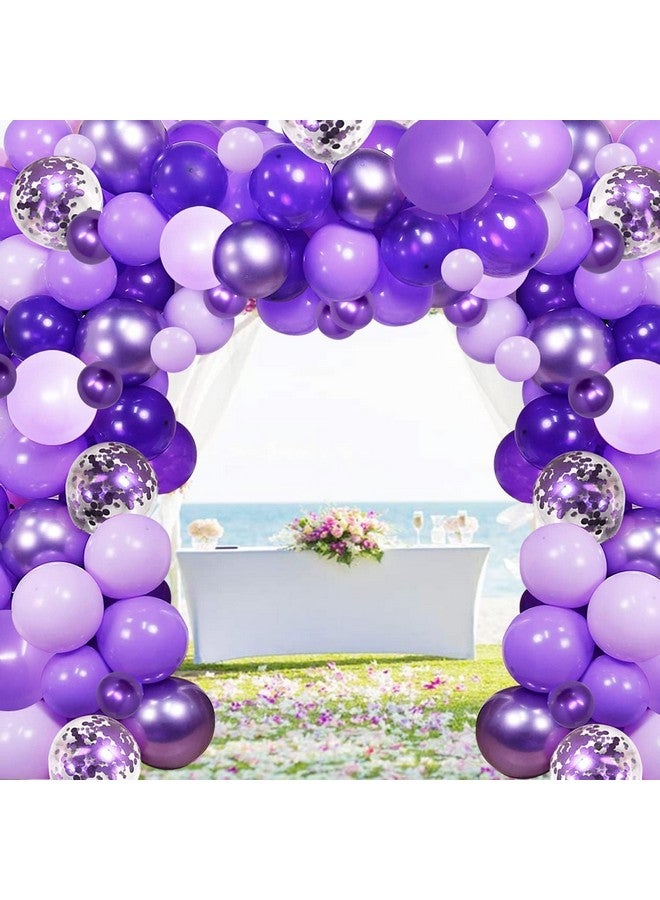 OuMuaMua Purple Shades Balloons Garland Arch Kit-116Pcs 5"/10"/ 12" Dark Pastel Light Metallic Confetti Purple Balloons Arch Set for Wedding Birthday Baby Shower Graduation Party Decorations - Image 4