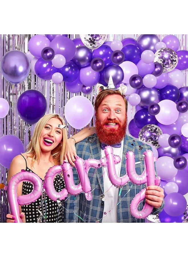 OuMuaMua Purple Shades Balloons Garland Arch Kit-116Pcs 5"/10"/ 12" Dark Pastel Light Metallic Confetti Purple Balloons Arch Set for Wedding Birthday Baby Shower Graduation Party Decorations - Image 5