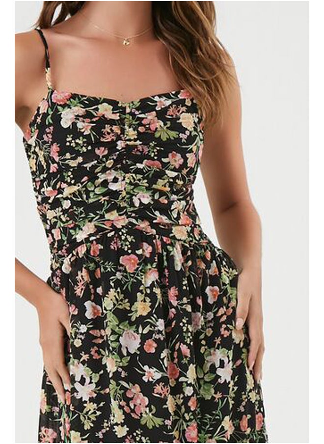 FOREVER 21 Floral Print Sweetheart Midi Dress  - Image 4