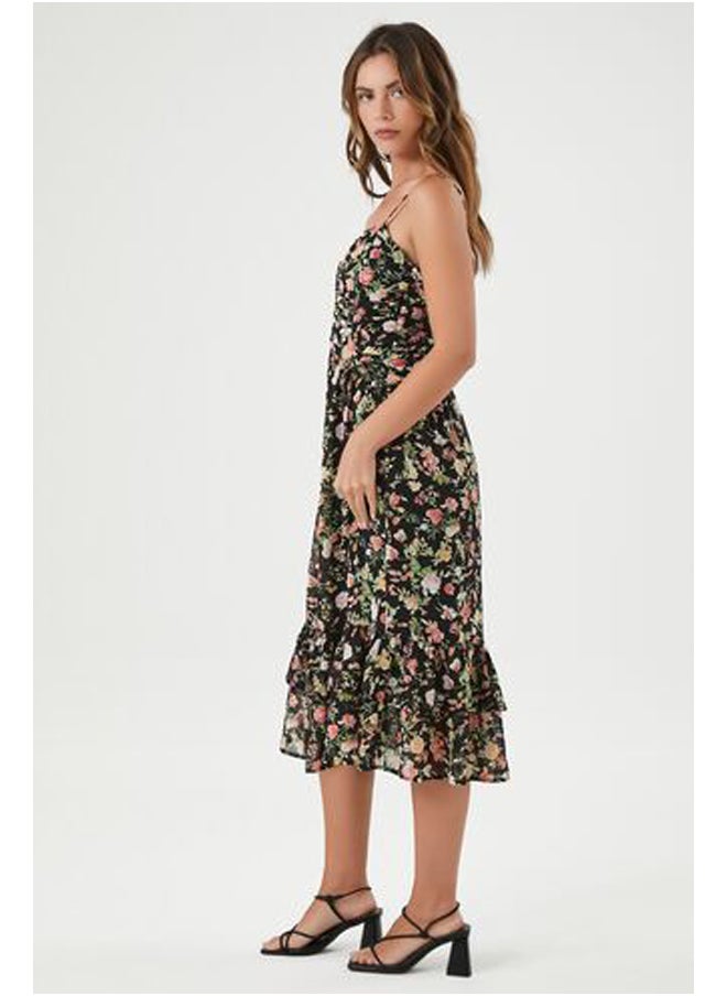 FOREVER 21 Floral Print Sweetheart Midi Dress  - Image 2