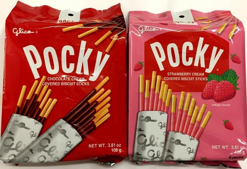 Glico غليكو بوكي حجم العائلة بالشوكولاتة والفراولة - Image 1