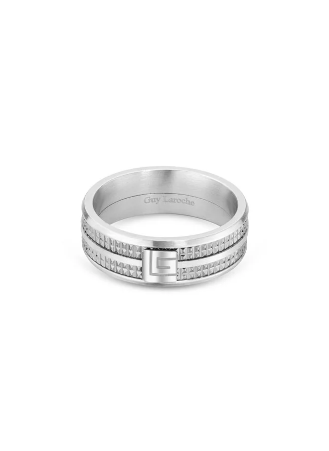 Guy Laroche Alex.2 Silver & Blue Finger Ring for Men