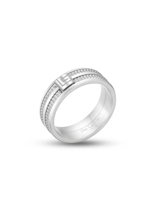Guy Laroche Alex.2 Silver & Blue Finger Ring for Men