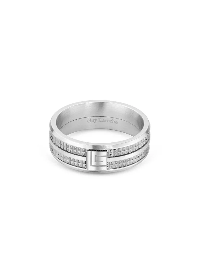 Guy Laroche Alex.2 Silver & Blue Finger Ring for Men