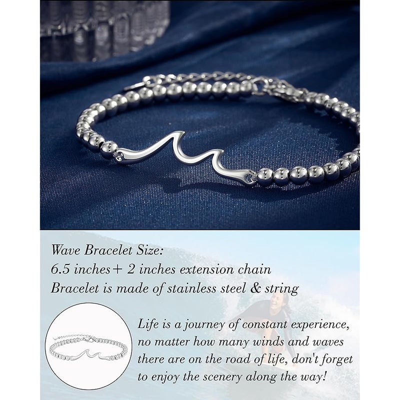 Tarsus Birthday Gifts for Women, Through The Waves of Life, Birthday Bracelet for Women Friend Sister Daughter Mom Grandma... - Image 2