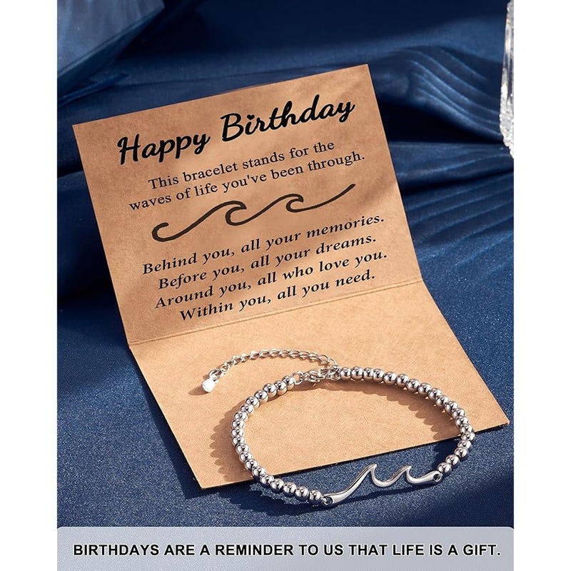 Tarsus Birthday Gifts for Women, Through The Waves of Life, Birthday Bracelet for Women Friend Sister Daughter Mom Grandma... - Image 5