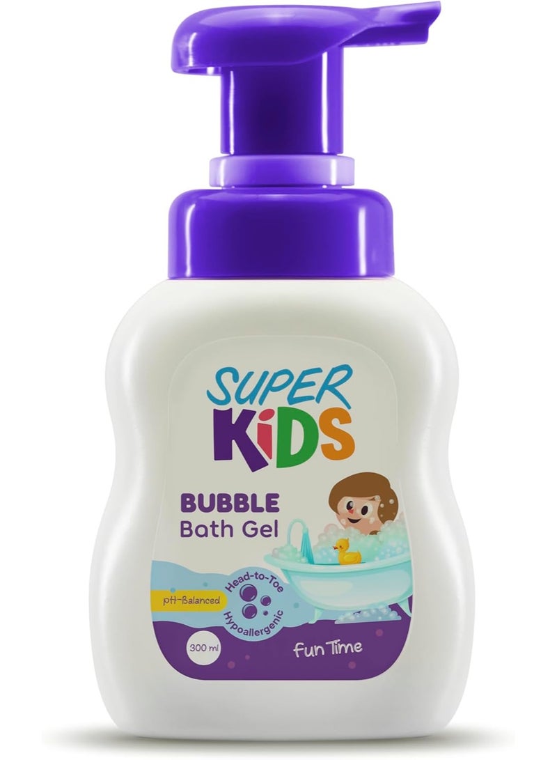 سوبر كيدز - جل استحمام رغوي للأطفال (بابل باث) - 300 مل - آمن من اليوم الأول - Image 1