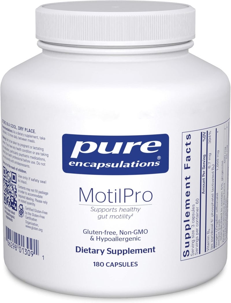 Pure Encapsulations MotilPro  Hypoallergenic Dietary Supplement to Promote Healthy Gut Motility  180 Capsules - Image 1
