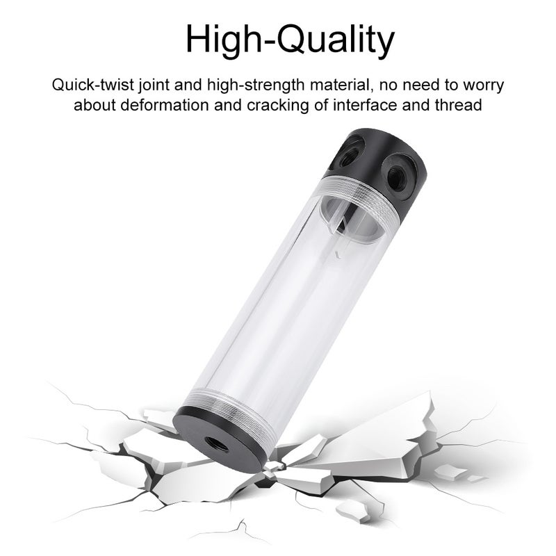 50mm Diameter G1/4 Thread DIY Extra Long Cylinder Water cooled Tank for Computer Cooling 190mm - Image 2