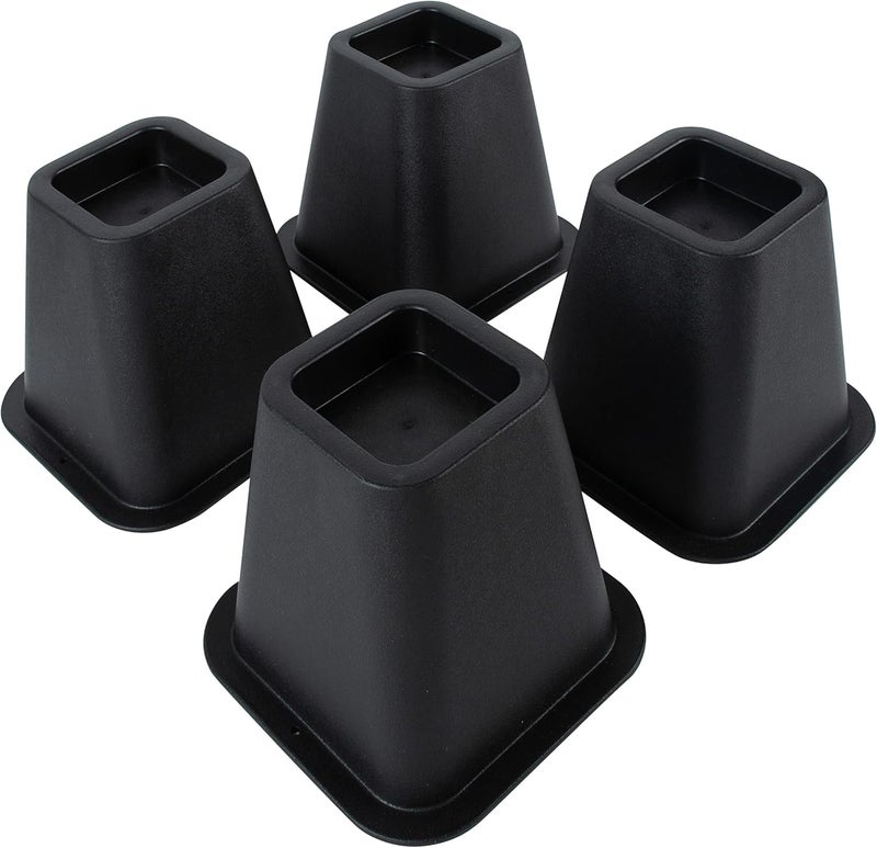 Simplify Bed Riser - Bed Lifters - Furniture Risers for Bed, Chairs, Tables - Black - Pack of 4-6 Inch Long - Image 1