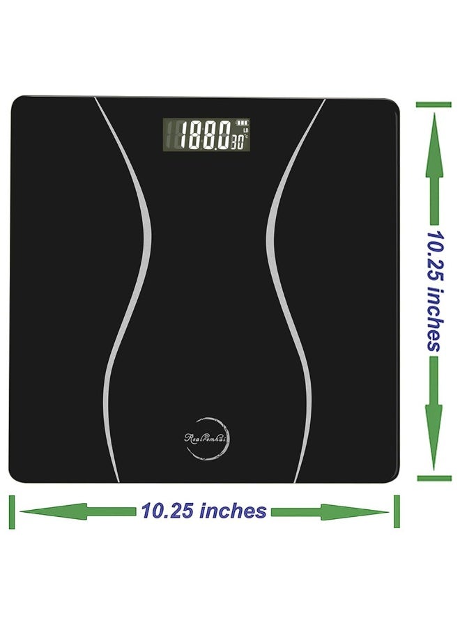 Scale for Body Weight, Digital Bathroom Scale, Weight Scales for People,Body Scale,Black,Max:400LB/180KG,2 Weighing Units: LB/KG - Image 2